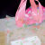 玫瑰花服装手提袋化妆品面膜包装袋塑料胶袋加厚购物袋印刷定制袋 透明 手提玫瑰花 38宽*43高*8侧cm 1千个单面印店名