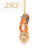 ZMZ世奇皓手绘童话风珐琅可爱小松鼠镶嵌水晶（520情人节生日礼物） 项链