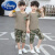 迪士尼（Disney）1-14岁小朋友穿的儿童夏季迷彩服套装男童班服两件套六一演出服夏 军绿色 迷彩色男款 130
