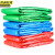京洲实邦 100*120cm绿色50只 彩色加厚商用绿蓝红黑色分类平口垃圾袋JZSB-1033