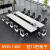 墨申会议室长桌10人简约现代培训桌条形桌椅子带插座会议桌椅组定 3600*1400