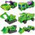 趣味童年儿童变形玩具机器人合体汽车一步变形玩具车男孩玩具礼物 迷你合体工程车六款【绿色】