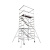 京京 铝合金脚手架活动移动安全爬梯梯笼桥梁施工配件工作平台 三层无斜撑 总高6.6米
