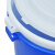 兰诗 YJ-E084 圆形水桶 塑料桶储物收纳桶酒店厨房大号环卫物业垃圾桶 蓝色120升无盖