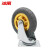 冰禹 BYlj-338 橡胶脚轮轻音轮 拖车轮 小推车平板车轮子 轻型4寸万向（2个）
