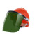 上陶鲸 电焊面罩 焊工头戴式面具全脸 焊帽焊接轻便防护 绿色款+红色V型ABS透气安全帽