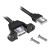 USB2.0延长线带耳朵 机箱柜挡板USB公对母头带耳环 USB带耳延长线 1m 定制