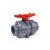 ZGLFV 工业化工水管活接水阀 塑料由令阀门 CPVC双活接球阀 DN80（90mm）