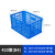 755一米加厚大号周转框子蓝白色水果蔬菜仓储物流配送胶框 420筐(B4) 蓝色