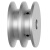 铝合金三角皮带轮A型双槽马达电机皮带盘工业传动轮V型槽主轴滑轮 双槽外径60孔径11