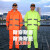 环卫清洁工分体反光雨衣雨裤套装交通安全道路施工警示工作服透气 荧光绿 透气环卫雨衣套装 XL