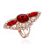 毕浩象食指时尚个性红色镂空超大夸张饰品装饰戒指女潮镀玫瑰金 戒指内径约17mm