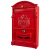 欧式别墅信报箱带锁信箱室外防水挂墙邮筒意见箱创意复古邮箱 平光红