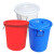 万尊 加厚塑料水桶白色带盖160L 工业储水圆桶带盖大桶化工胶桶厨房大号垃圾桶