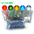 3mm 5mm LED灯珠泡发光二极管F3 F5红绿黄蓝白色直插整包1000个 3MM白发白(1000个)