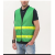 适配佳护反光施工劳务反光服环卫工人反光衣定制 绿布黄条布马甲