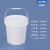工业级水桶塑料桶密封桶油漆桶油墨桶胶桶桶小桶大桶机油桶带盖带提手白色0.5-50L升KG公斤 10L-加厚带盖（配塑料提手）
