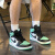 耐克（NIKE）Air Jordan 1 High OG AJ1男女情侣薄荷绿黑脚趾高帮运动篮球鞋 DZ5485-130白黑绿 42.5