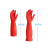 曼睩M025红色乳胶加绒款防水防油耐磨38cm加厚劳保乳胶加绒手套