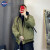 NASA GISS羽绒服男冬季军绿棒球服外套装美式ma1大码飞行员色工装休闲 军绿色加棉款 M建议80-115斤