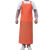 HKFZpvc加长防水围裙防油水产石材厂专用加厚牛筋耐磨工业耐酸碱围裙 橙色 特厚围裙1.2米套袖