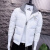 CKZRKC新款冬季时尚显瘦纯色立领简约保暖棉衣男韩版修身高级感潮男棉服 白色 M90到100斤穿
