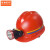 京洲实邦 煤矿专用头灯安全帽带头灯的矿工帽带灯头盔强光石油井下地 红色磨砂带头灯1支