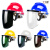 配安全帽式支架面屏面罩防护冲击头戴式焊帽电焊工专用烧氩弧焊接 支架+白屏