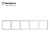 西屋（Westinghouse）开关插座面板多联边框ALF_H55_WH 阿尔法系列 配件类 五位多联边框 风帆白