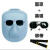 电焊面罩焊工眼镜防护专用头戴式氩弧焊烧焊护脸防烤面具焊帽 pp透气面罩+3个黑镜(送绑带)
