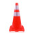 德威狮 PVC路锥安全道路警示锥 反光雪糕筒 橡胶隔离锥桶 90CM高 单位：个