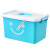 收纳箱塑料棉被整理箱装大号的储物箱周转置物箱子加厚 雅粉色笑脸 小号手提式190  27*20*17厘