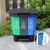 杨笙福三合一垃圾分类三胞胎桶商用脚踏式三垃圾分类垃圾桶单桶拆 红黑蓝 60L