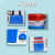 带盖水箱长方形塑料蓝色614水箱养殖箱周转分拣箱胶箱海鲜水产周 白加盖子140K外尺寸:740*535*41