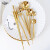 欧顶 葡萄牙风镜面金色西餐具304不锈钢牛排刀叉勺搅拌咖啡勺水果叉筷 刀叉勺一套