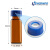 1.5ml2ml进样瓶透明液相色谱棕色进样小瓶气相样品瓶盖含垫 蓝色实心盖+红膜白胶垫片 100个