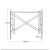 鹿色 镀锌移动脚手架 建筑工地活动架子 折叠装修架 高1.7米2.5厚/方管踏板 一个价