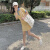 伊琦蕾（YIQILEI）Polo针织连衣裙女夏2021新款甜辣风设计感小个子ins超仙显瘦裙子 黄色 S
