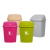 笙本HITURBO塑料垃圾桶商用摇盖式创意卫生间办公室大号北欧简约带盖纸篓 红色 40L带盖