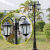 承琉定制欧式户外防水路灯别墅花园小区新农村3米双头高杆景观灯 2.6米三头黑色
