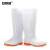 安赛瑞 白色卫生雨靴 工作靴 厨房清洁工作鞋 耐酸碱耐油防滑雨鞋 40码 13821