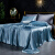 百年六合19姆米双面真丝四件套100%桑蚕丝绸水洗裸睡床上用品宽幅可订制 蓝色幽梦 2.0米床单款：被套220x240cm