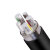 FIFAN 3+2铝电缆5芯铝电缆线YJLV22电压0.6/1KV铠装地埋线 3*150+2*70平方 一米价