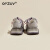 ORZUV品牌老爹鞋女2024夏季新款韩版小个子增高厚底面休闲运动 紫色 35