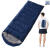 京辉夏季薄款户外睡袋单人野营露营旅游室内午休超轻睡袋0.7公斤 中青色0.7公斤