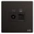 ABB开关插座面板 二位电视+六类电脑插座 轩致系列 黑色 AF334-885