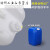带内盖塑料小方桶密封扁桶耐酸碱化工桶加厚实验室废液桶收集 10L蓝色加厚耐酸碱
