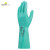 代尔塔201801经济型丁腈防护手套耐油脂耐磨食品加工业乳业工业防护手套绿色9码1箱