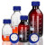 液相流动相瓶溶剂瓶GL45盖螺口储液瓶色谱试剂瓶100/250/500/1000/2000/5000 透明3000ml/3孔