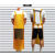 HKFZ水产专用围裙薄款男女围腰工厂防尘防水防油化工耐酸碱加长工作服 桔色长110宽80